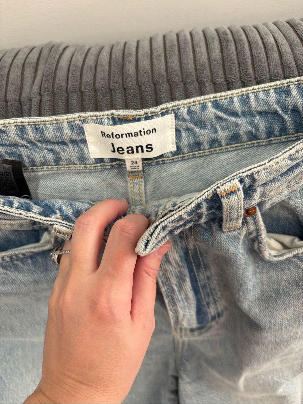 Reformation Light Blue Boyfriend Jeans